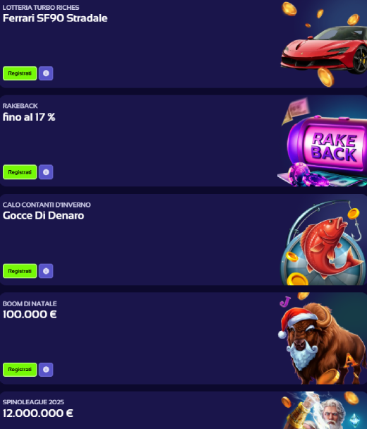 Bonus disponibili per tutti i giocatori dopo la registrazione al Casinò Bro winner in Italia